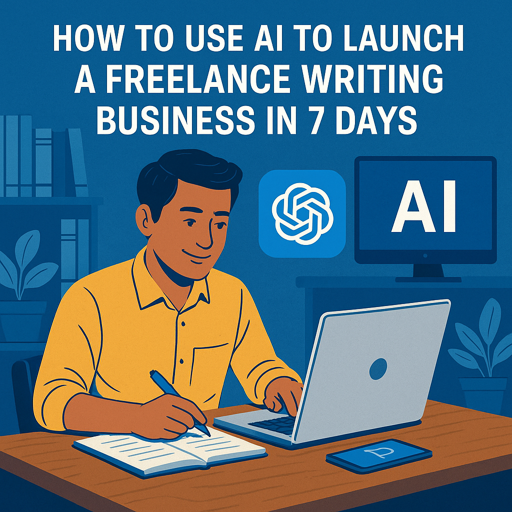 Indian freelancer using ChatGPT and AI tools to start a writing business in 2025